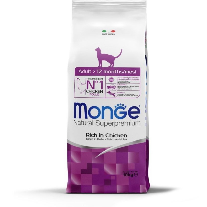 غذای خشک گربه بالغ مونژه طعم مرغ 1.5kg